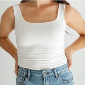 Carly Jean Los Angeles Classic White Rachel Tank Top